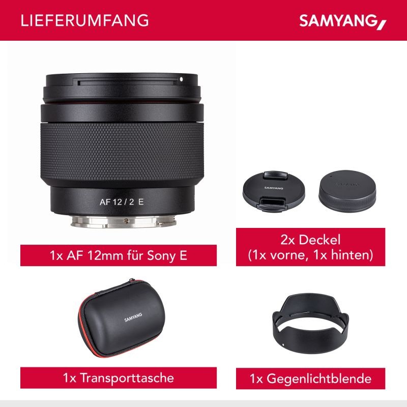 Samyang AF 12mm f/2.0 laajakulmaobjektiivi Sony E APS-C