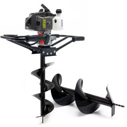 Bensiinikäyttöinen maaporakone 2 henkilölle, 250 ja 300 mm poraterät, 2,2 kW 63,3 ccm