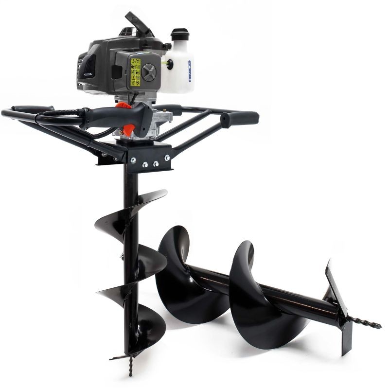 Bensiinikäyttöinen maaporakone 2 henkilölle, 250 ja 300 mm poraterät, 2,2 kW 63,3 ccm