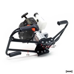 Bensiinikäyttöinen maaporakone 2 henkilölle, 250 ja 300 mm poraterät, 2,2 kW 63,3 ccm
