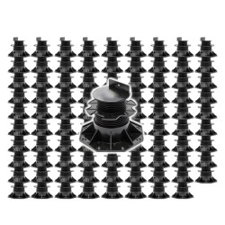 XPOtool Säädettävät terassijalat 90 kpl 60 138 mm 2700 kg musta