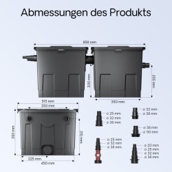 SunSun CBF-350B lampisuodatin 60 000 l ja CUV-224 UVC-selkeytin 24 W