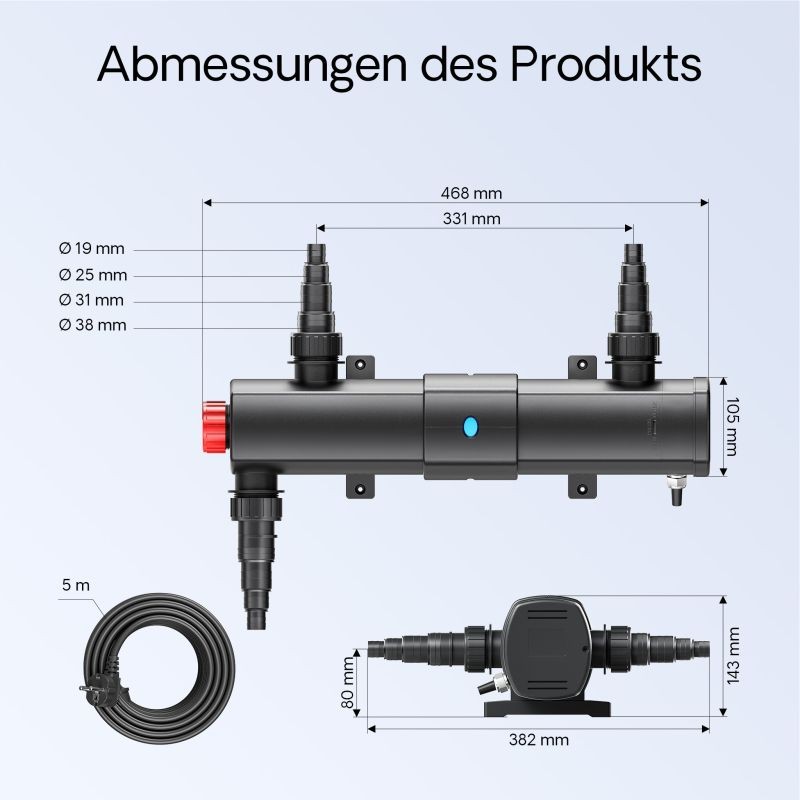 SunSun CBF-350B lampisuodatin 60 000 l ja CUV-224 UVC-selkeytin 24 W