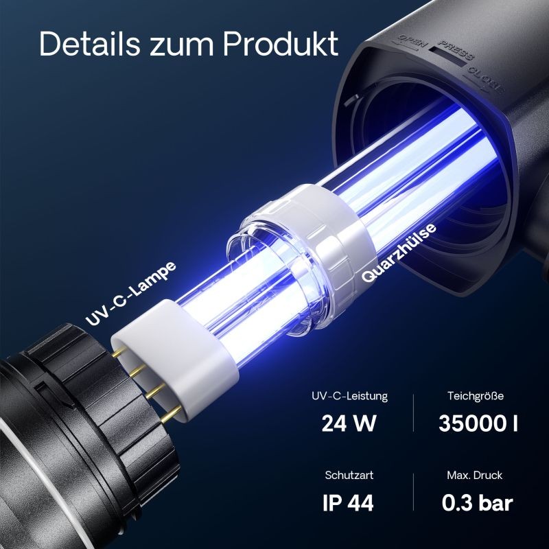 SunSun CBF-350B lampisuodatin 60 000 l ja CUV-224 UVC-selkeytin 24 W