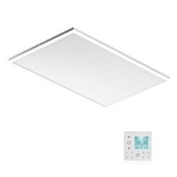 Katto infrapunalämmitin LED valaistuksella ja termostaatilla 708 W 108 x 63 x 3 5 cm valkoinen