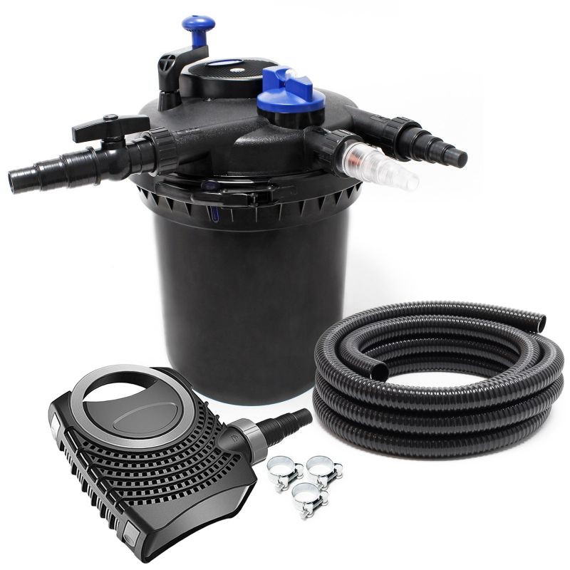 SunSun CPF-10000 lampisuodatinsetti, 11W UV-C, NEO-6000 SuperEco pumppu 6000 l/h, 5m letku 38mm