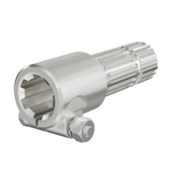 Voimanottoakselin adapteriholkki 175 mm 6 uraa 20 hammasta AISI 1045 teräs