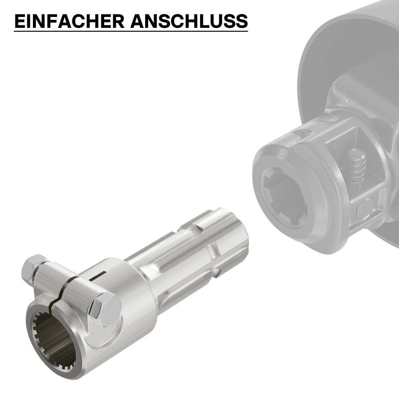 Voimanottoakselin adapteriholkki 175 mm, 20 uraa / 6 hammasta, AISI 1045 teräs