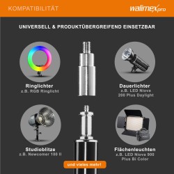 Walimex pro FT 8051 valojalka 260 cm jousivaimennus adapteri ja kuljetuslaukku