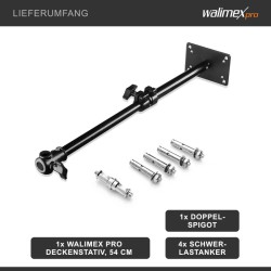 Walimex pro kattostatiivi 34-54 cm, alumiini, kantavuus 6 kg