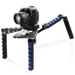 Walimex pro Cineast I videostatiivi ja olkatuki DSLR-kameroille, 300 x 160 x 160 mm, musta/sininen