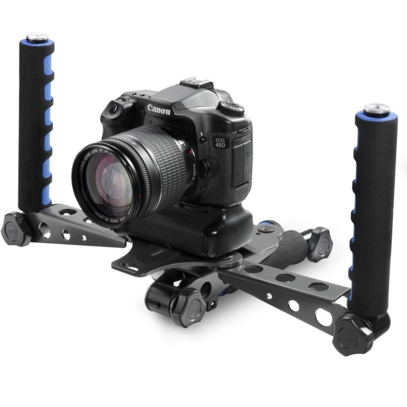 Walimex pro Cineast I videostatiivi ja olkatuki DSLR-kameroille, 300 x 160 x 160 mm, musta/sininen