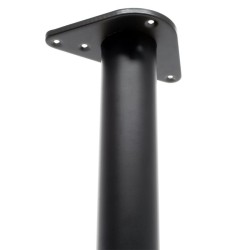 Pöydänjalkasetti, ruostumaton teräs, musta, 4 kpl, Ø 60 mm, korkeus 820–850 mm, kantavuus 200 kg