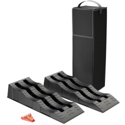 XPOtool Tasoituskiilat matkailuautolle 2 kpl 40 70 100 mm 3500 kg kantolaukku ja vesivaa a