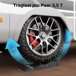XPOtool Tasoituskiilat matkailuautolle, 2 kpl, 40/70/100 mm, 3500 kg, kantolaukku ja vesivaa'a
