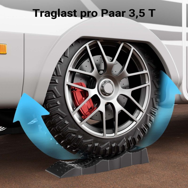 XPOtool Tasoituskiilat matkailuautolle, 2 kpl, 40/70/100 mm, 3500 kg, kantolaukku ja vesivaa'a