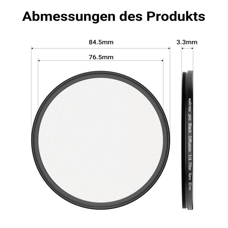 Walimex pro Black Diffusion 1/4 -suodin 82 mm Nano Slim
