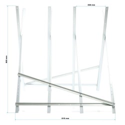 XPOtool taitettava sahauspuki sinkitty, 81x82x80 cm, 100 kg
