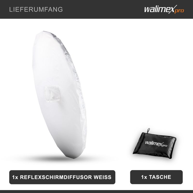 Walimex pro Heijastusvarjon diffuusori 180 cm, valkoinen, softbox-efekti