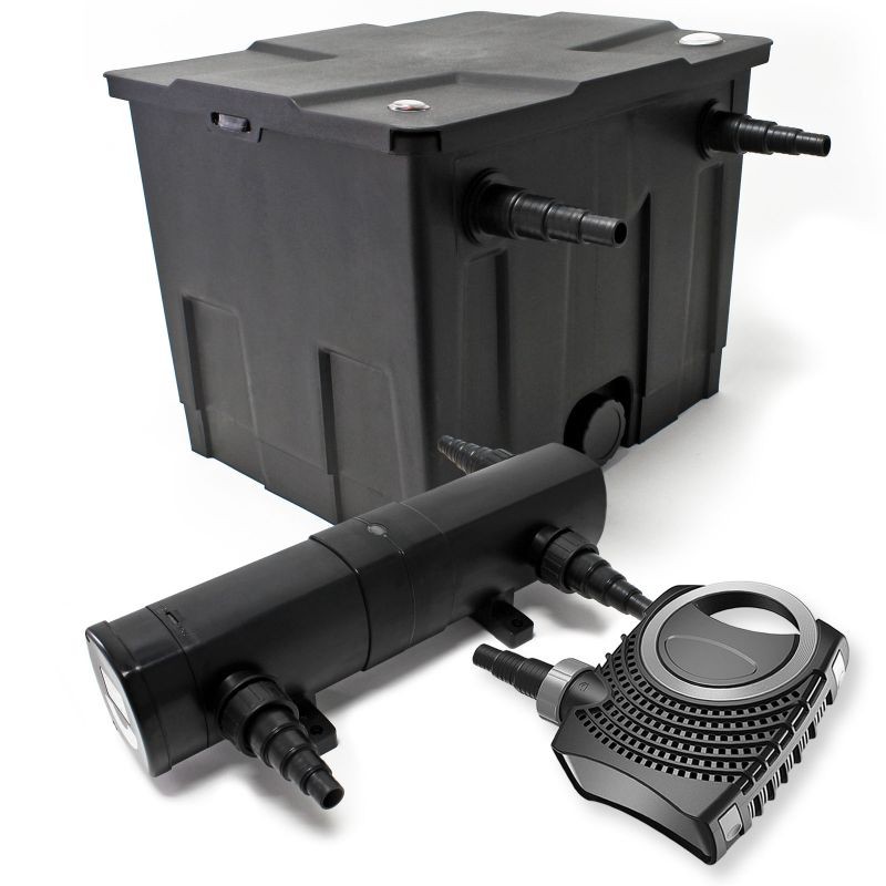 SunSun lampisuodatinsetti CBF-350 suodatin 12000 l, NEO-10000 pumppu 10000 l/h, CUV-224 UVC-selkeytin 24 W