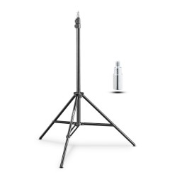Walimex Pro valokuvausstudiopaketti 2x LED 45W Octagon-softbox Ø65cm ja taustajärjestelmä 120-307 cm, musta