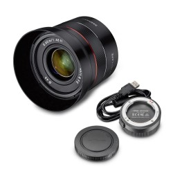 Samyang AF 45mm F1 8 FE kiinteä polttovälinen objektiivi Sony E Mountille ja Lens Station