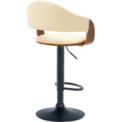 Nilse-baarijakkara keinonahkapäällysteellä ja korkeussäädettävä runko