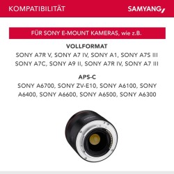 Samyang AF 45mm F1,8 FE kiinteä polttovälinen objektiivi Sony E-Mountille ja Lens Station