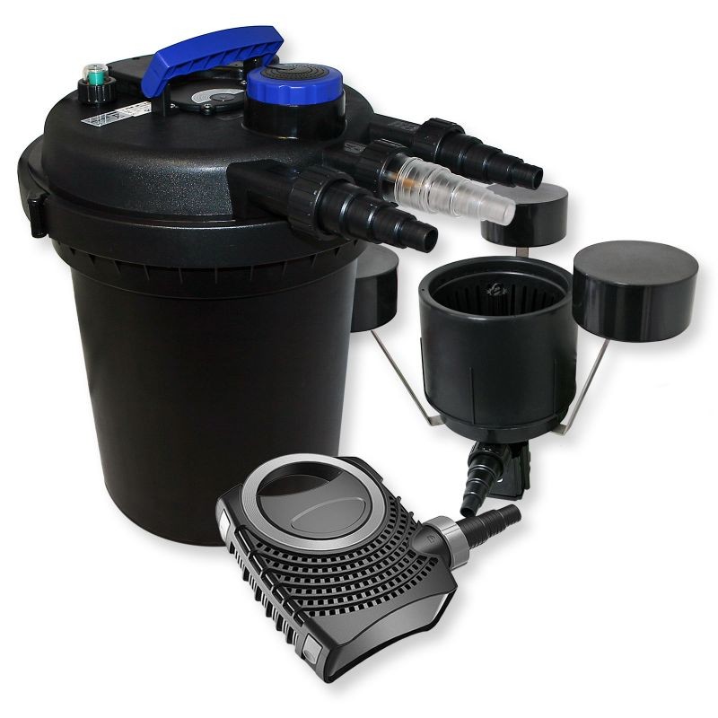 Lampisuodatinsetti CPF-250 painesuodatin 10000 l, NEO-8000 SuperEco pumppu 8000 l/h, CSP-250 skimmeri 2500 l/h