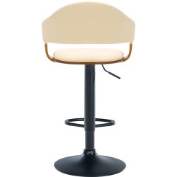 Nilse-baarijakkara keinonahkapäällysteellä ja korkeussäädettävä runko