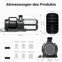 SunSun CET-35000 SuperECO lampupumppu 32 000 l/h, 450 W, 12 m nostokorkeus