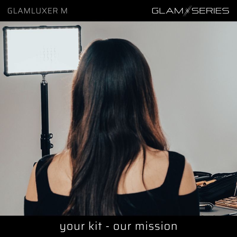 GLAMSERIES GlamLuxer M LED-paneeli kauneudenhoitoon, musta