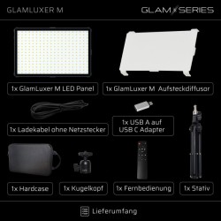 GLAMSERIES GlamLuxer M LED-paneeli kauneudenhoitoon, musta