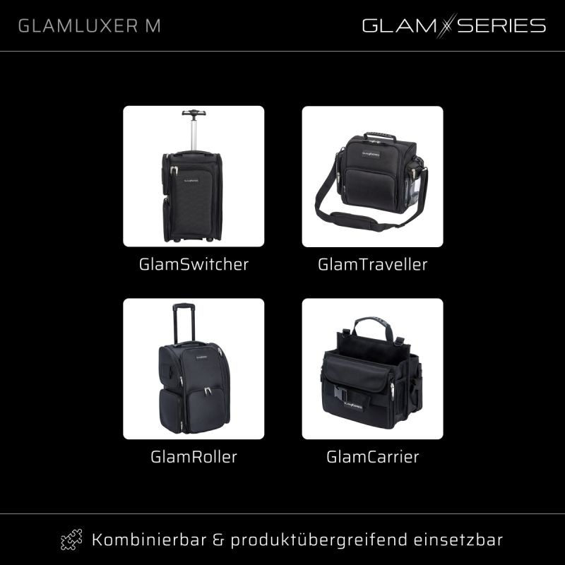 GLAMSERIES GlamLuxer M LED-paneeli kauneudenhoitoon, musta