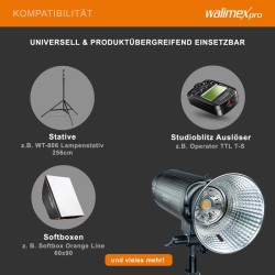 Walimex pro Campaigner 600 HS studiosalama 600 Ws 2 4 GHz vastaanotin LED mallivalo