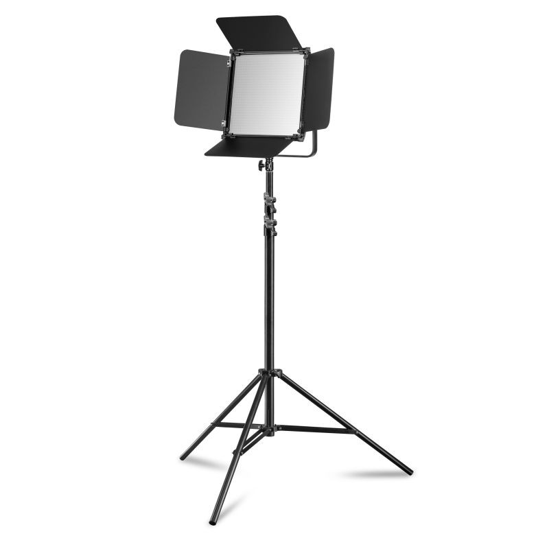 Walimex pro LED Niova 100-F Pro 100 W Bi-Color LED-paneelivalaisin ja WT-806-jalusta, studio- ja videovalo