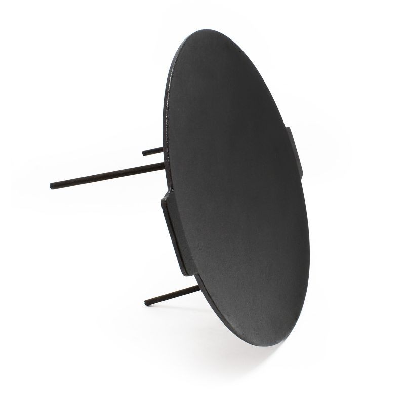 Valurautainen grillilevy pyöreä Ø44 cm, korkeus 23 cm, kolmijalkainen