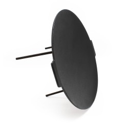 Valurautainen grillauslevy pyöreä Ø44 cm, korkeus 44 cm, 3 jalkaa, musta