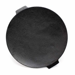 Valurautainen grillauslevy pyöreä Ø44 cm, korkeus 44 cm, 3 jalkaa, musta