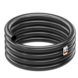 Luisiana OM I joustava lampi ja pumppuletku 38 mm 5 m musta PVC