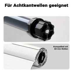 Rullasuojamoottori 156 W 20 Nm IP44 SW60 60 mm