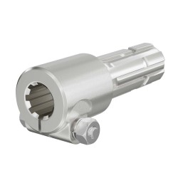 Voimanottoakselin adapteriholkki 175 mm, 8-32x38x6, 6 hammasta, AISI 1045 -teräs
