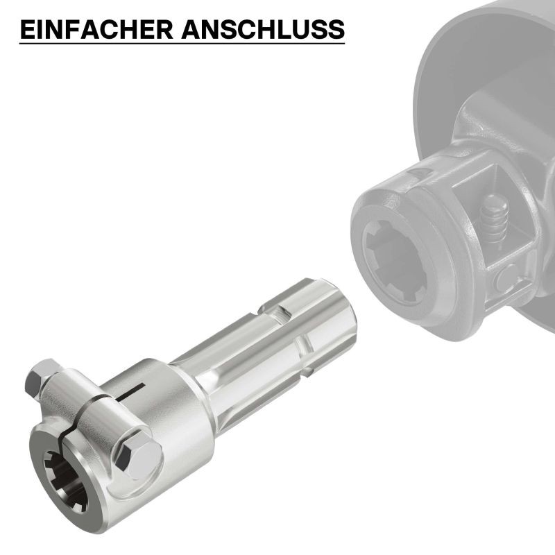 Voimanottoakselin adapteriholkki 175 mm, 8-32x38x6, 6 hammasta, AISI 1045 -teräs