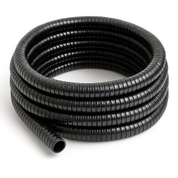 Joustava spiraaliletku 25 m, 19 mm, PVC, musta, kasteluun ja lampiin