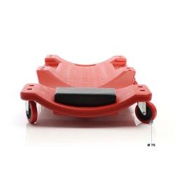 XPOtool automekaanikon rullalauta 91x42,5x11,5 cm, 100 kg, PE, irrotettava niskatuki ja 2 työkalualuetta