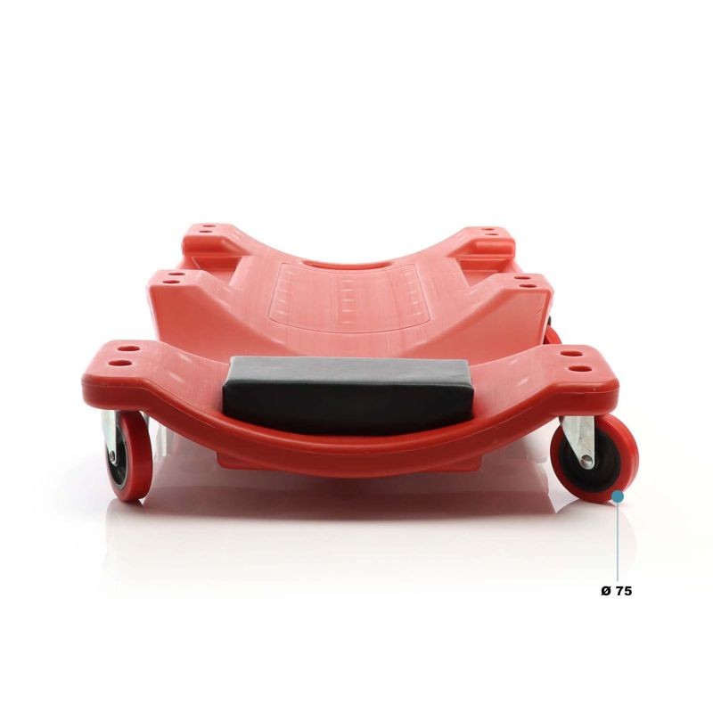 XPOtool automekaanikon rullalauta 91x42,5x11,5 cm, 100 kg, PE, irrotettava niskatuki ja 2 työkalualuetta