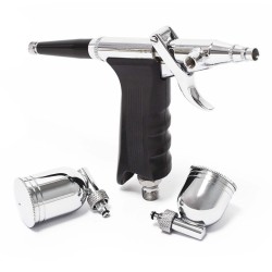Airbrush-pistooli LN-116K Double Action, suutin 0,3 mm, 2 maalikuppia