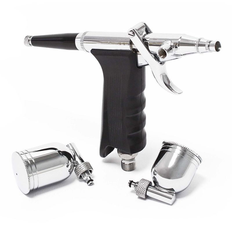 Airbrush-pistooli LN-116K Double Action, suutin 0,3 mm, 2 maalikuppia