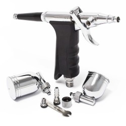 Airbrush-pistooli LN-116K Double Action, suutin 0,3 mm, 2 maalikuppia