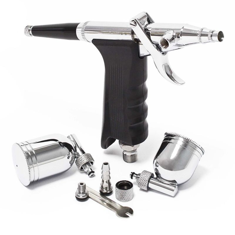 Airbrush-pistooli LN-116K Double Action, suutin 0,3 mm, 2 maalikuppia